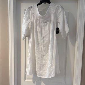 lauren Ralph lauren  Chic White Smocked Blouse